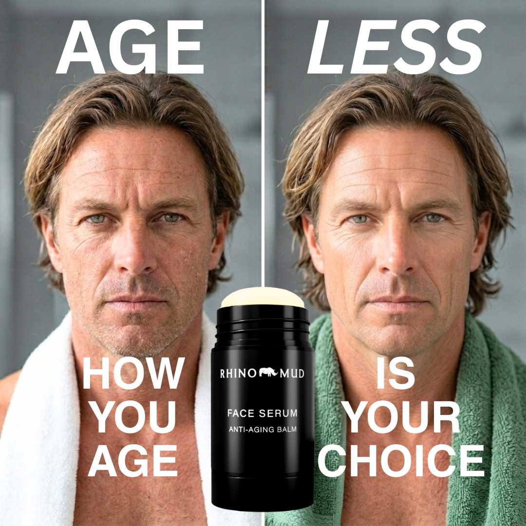 RHINO MUD Face Serum waterless botanical balm for men's aging and dry skin